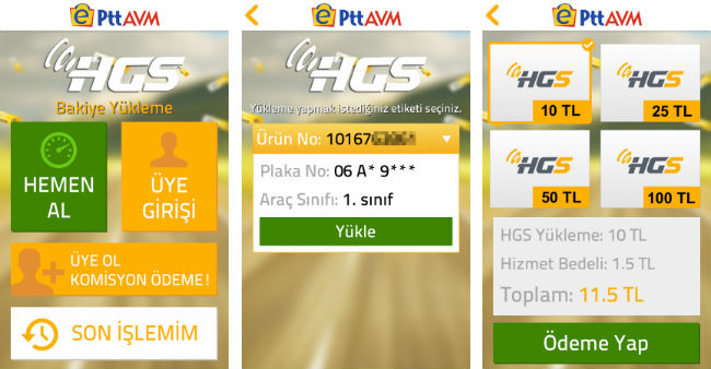 HGS Yükleme Uygulaması