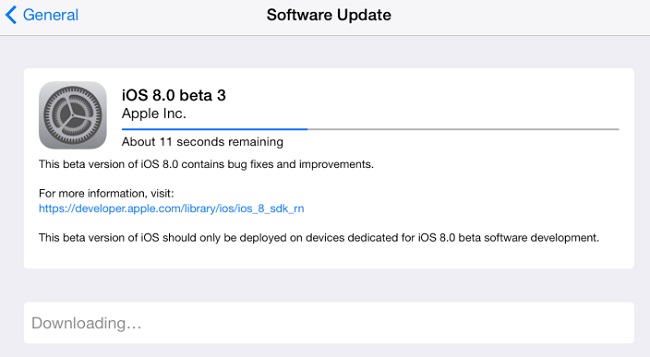 iOS 8 Beta 3