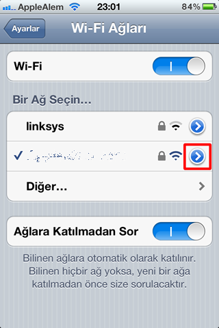 iOS için DNS Değiştirme
