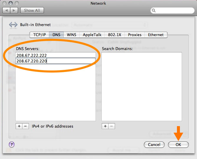 Mac için DNS Değiştirme