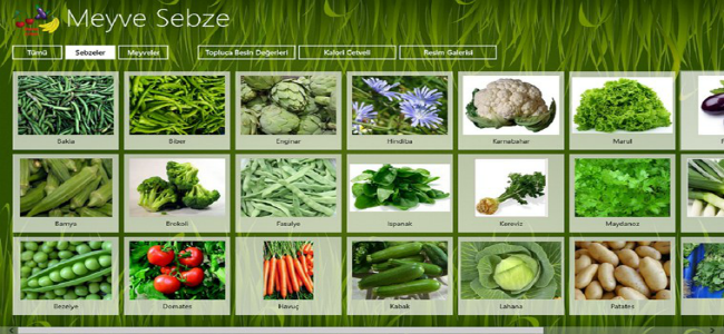 Meyve Sebze Uygulaması