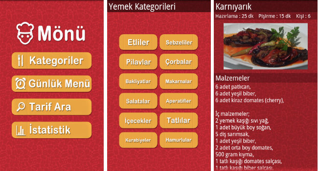 Mönü - Yemek Tarifleri