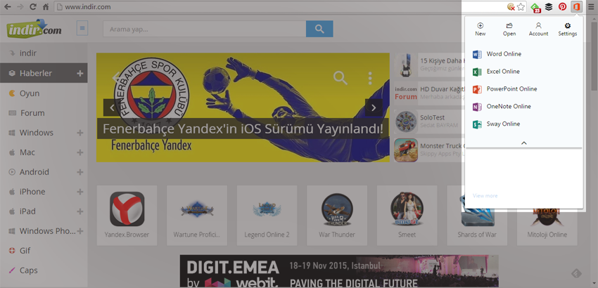 Office Online Chrome Eklentisi
