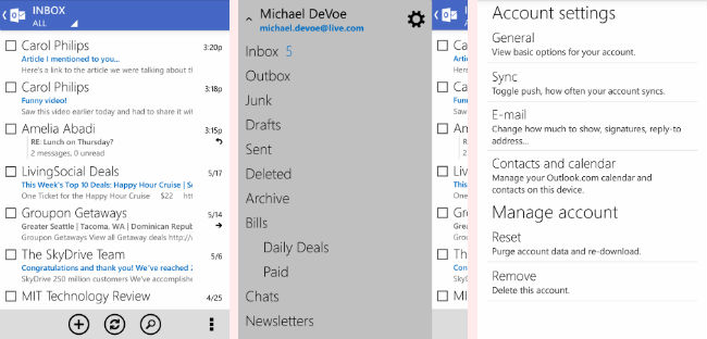 Outlook.com mobil