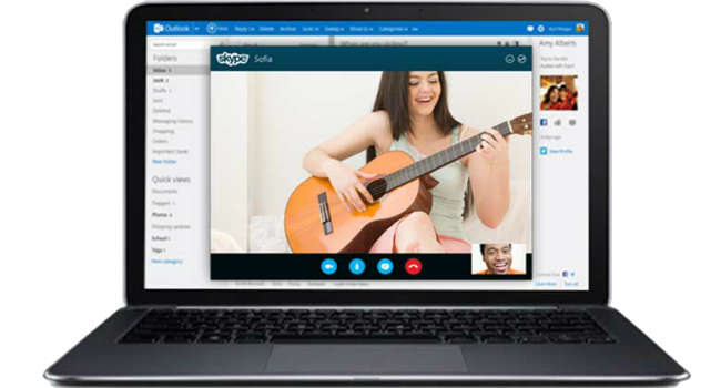 Outlook.com Skype Entegrasyonu