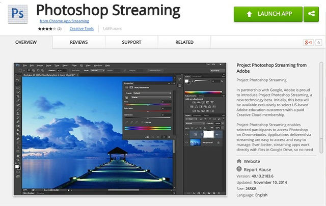 Photoshop Streaming