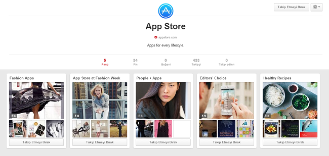 Pinterest App Store