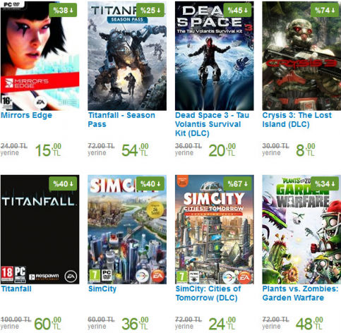 PlayStore EA Oyunları