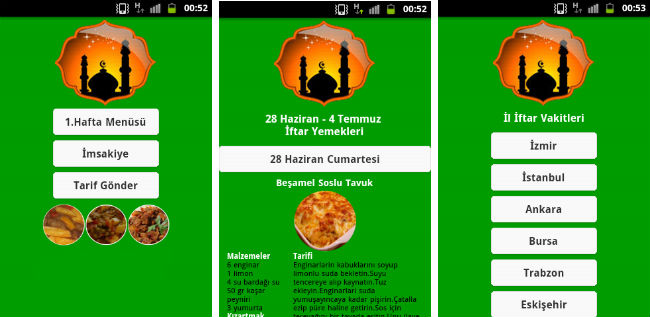 Android için Ramazan İftar Yemekleri