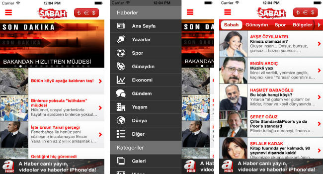Sabah Gazetesi Mobil Uygulaması