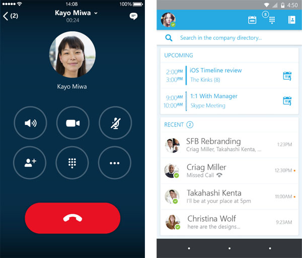 Skype for Business Android - iOS
