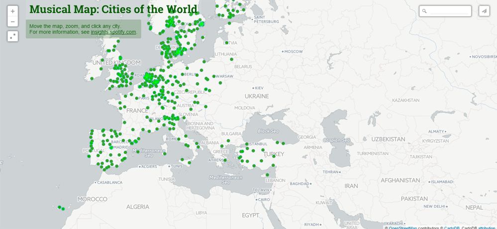 Spotify Dünya Müzik Haritası