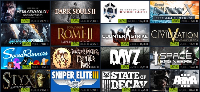 Steam Kış İndirimleri 2014 birinci gün