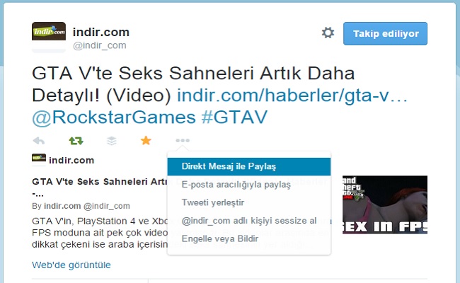 Twitter Direkt Mesaj