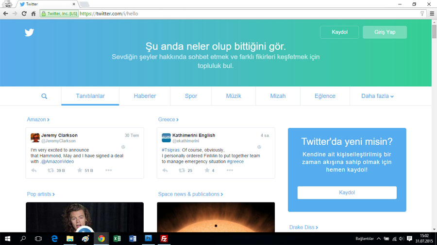 Twitter Yeni Anasayfa