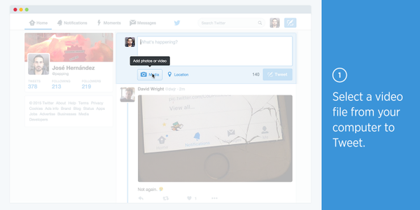 Twitter video yükleme