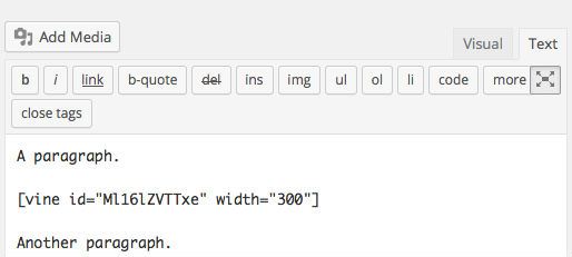 Vine Wordpress Eklentisi