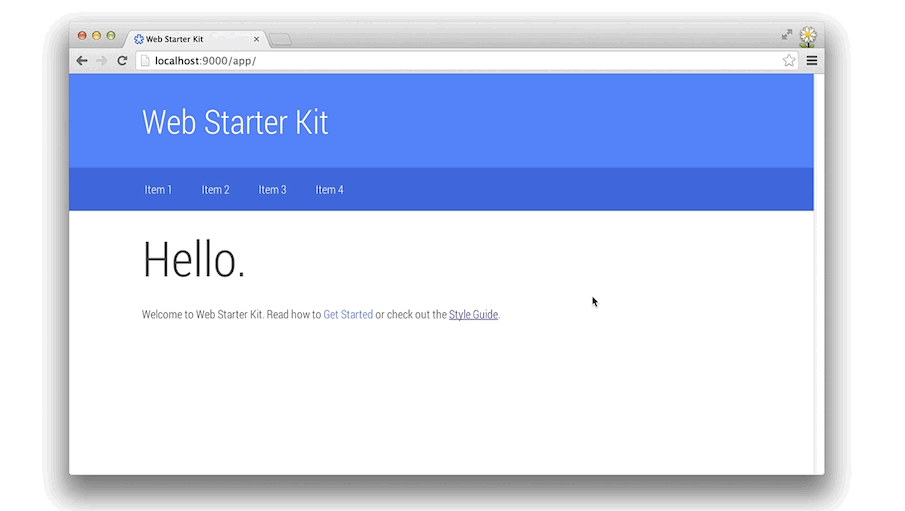 Google Web Starter Kit