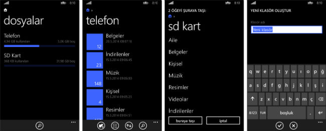 Windows Phone 8.1 Dosyalar
