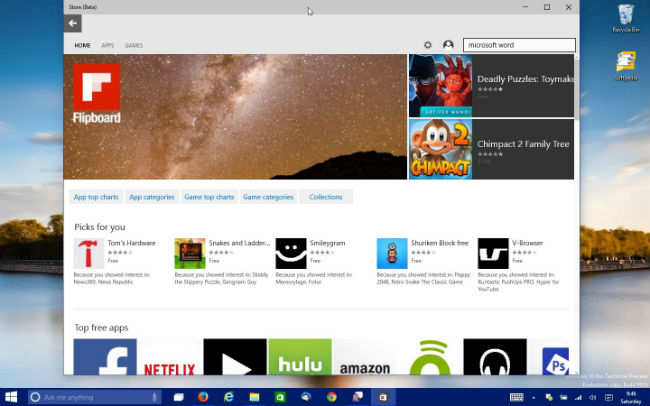 Windows 10 Build 9926