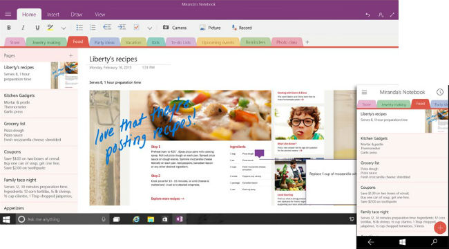 Windows 10 için One Note