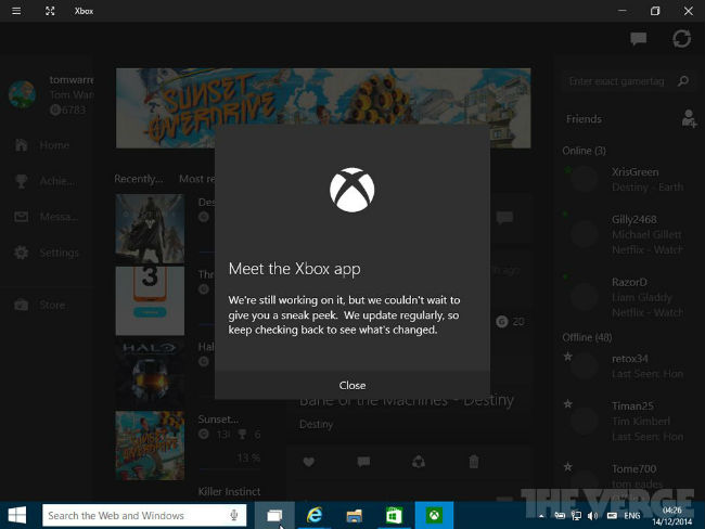 Windows 10 Xbox
