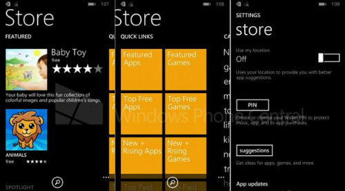 Windows Phone 8.1 Store