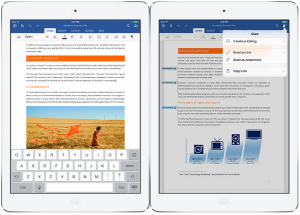 iPad için Office Word