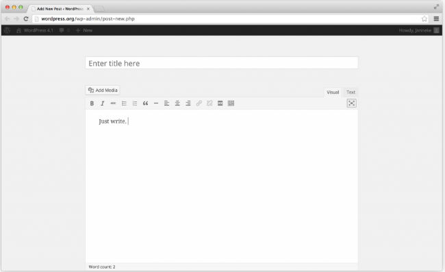 Wordpress Distraction Free