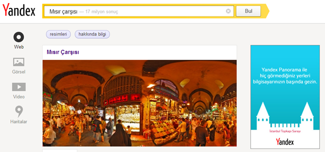 Yandex Tarihi Yerler