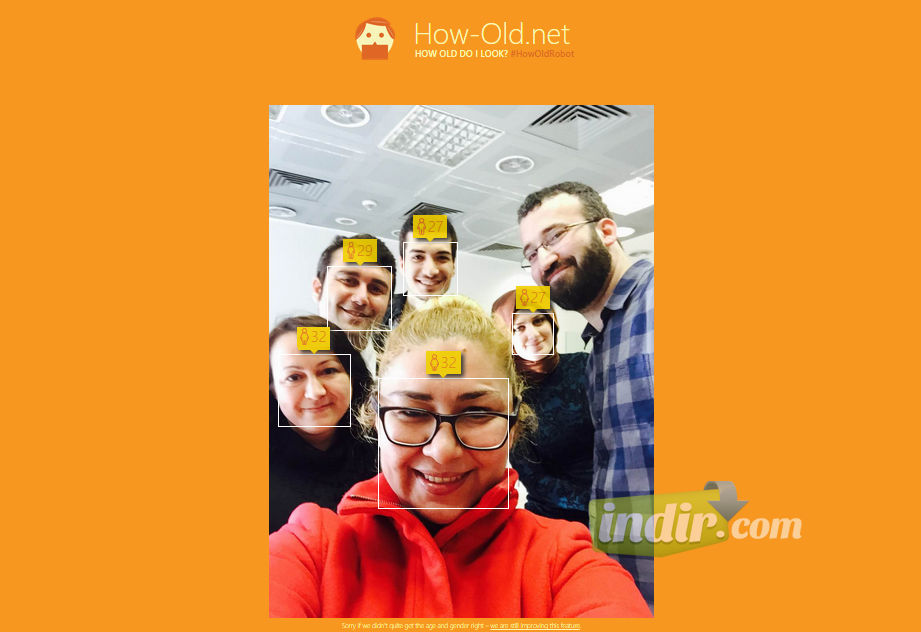 Microsoft Yaş ve Cinsiyet Tahmin Sitesi