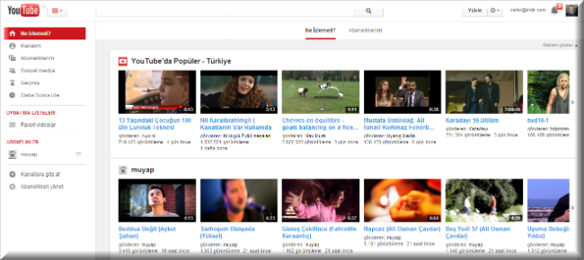 Youtube Yeni Arayüz