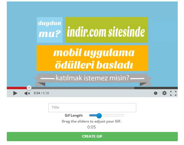 Youtube Videosunu GIF'e Nasıl Dönüştüreceğiz?
